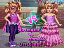 Niña superhéroe contra princesa